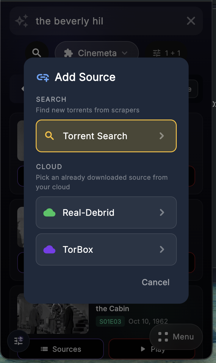 Add series source dialog