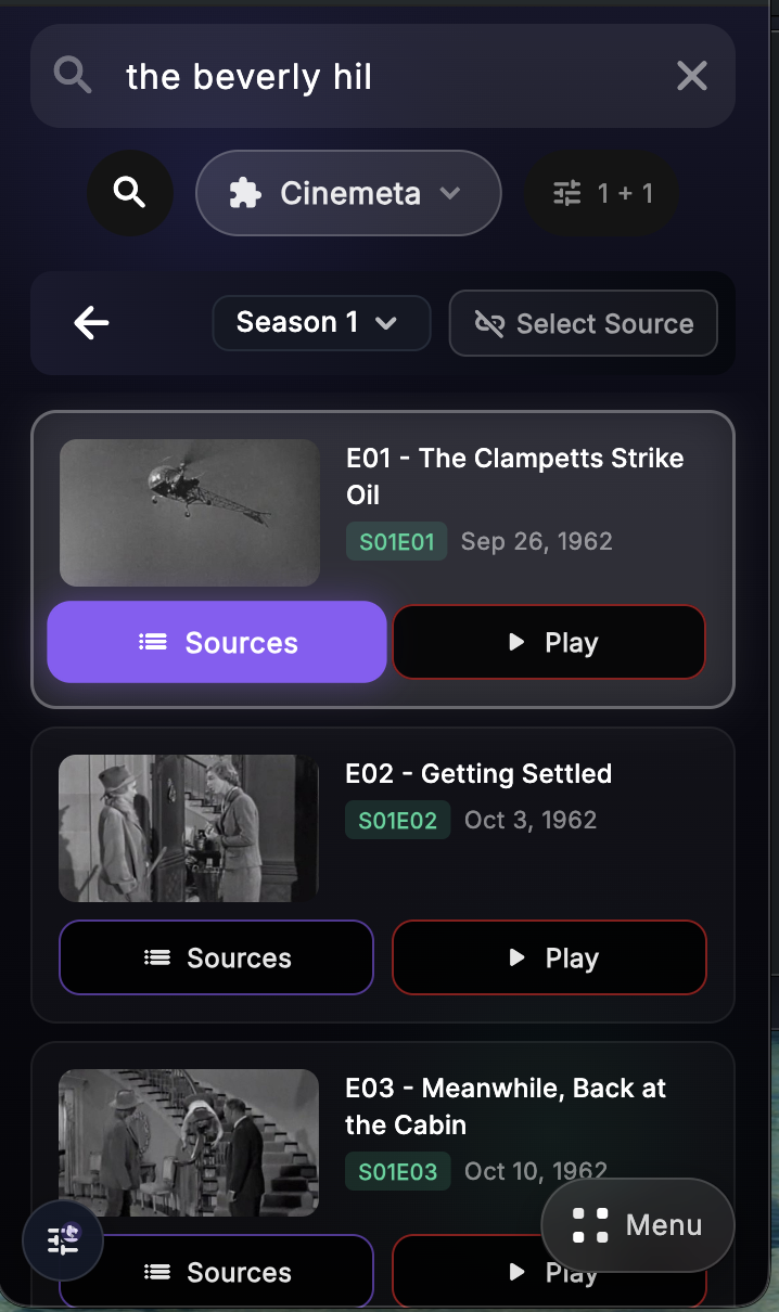 Series episode browser