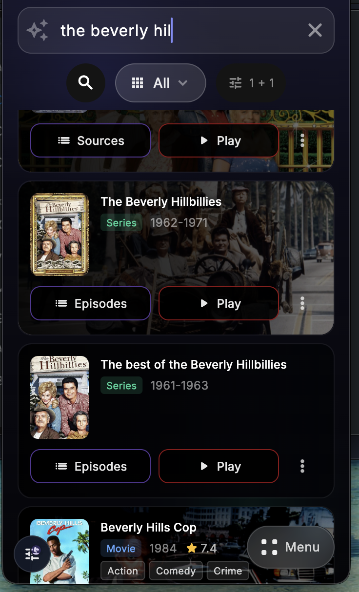 Catalog series results