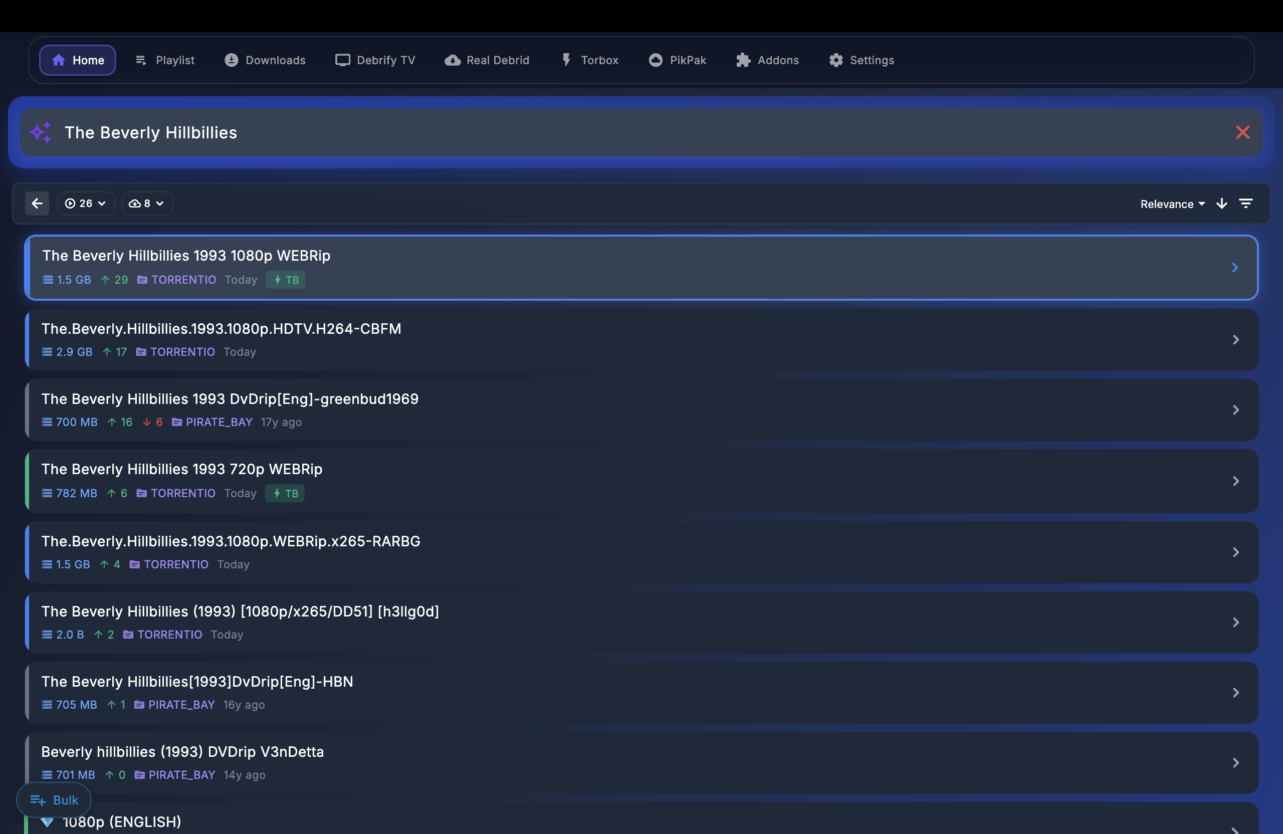 Stremio addon catalog results